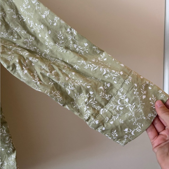 LAKE X Julia Berolzheimer Floral Green Blouse - Picture 1 of 6